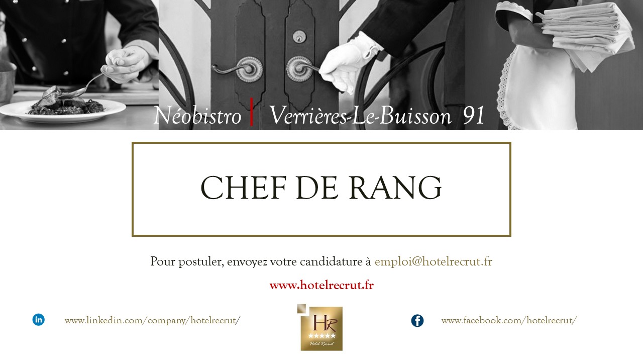 You are currently viewing Urgent CHEF DE RANG – Restaurant Bistro 91 H/F